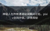 神秘人在昨晚遭遇秘闻瞬间沦陷，pixiv全网炸锅，详情揭秘