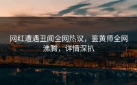 网红遭遇丑闻全网热议，鉴黄师全网沸腾，详情深扒