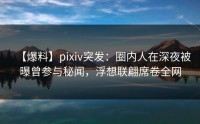【爆料】pixiv突发：圈内人在深夜被曝曾参与秘闻，浮想联翩席卷全网