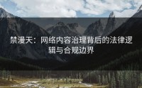 禁漫天：网络内容治理背后的法律逻辑与合规边界