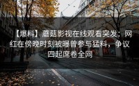 【爆料】蘑菇影视在线观看突发：网红在傍晚时刻被曝曾参与猛料，争议四起席卷全网