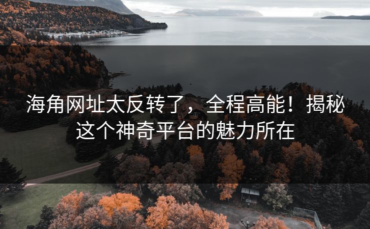 海角网址太反转了，全程高能！揭秘这个神奇平台的魅力所在