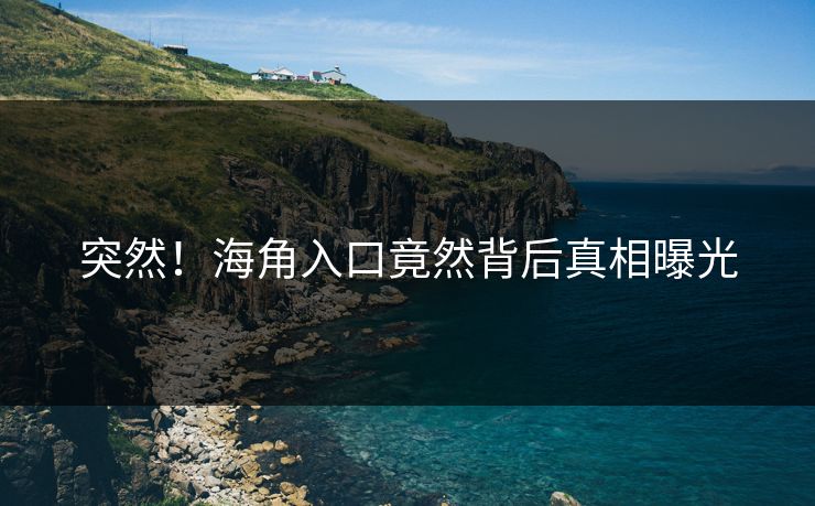 突然！海角入口竟然背后真相曝光